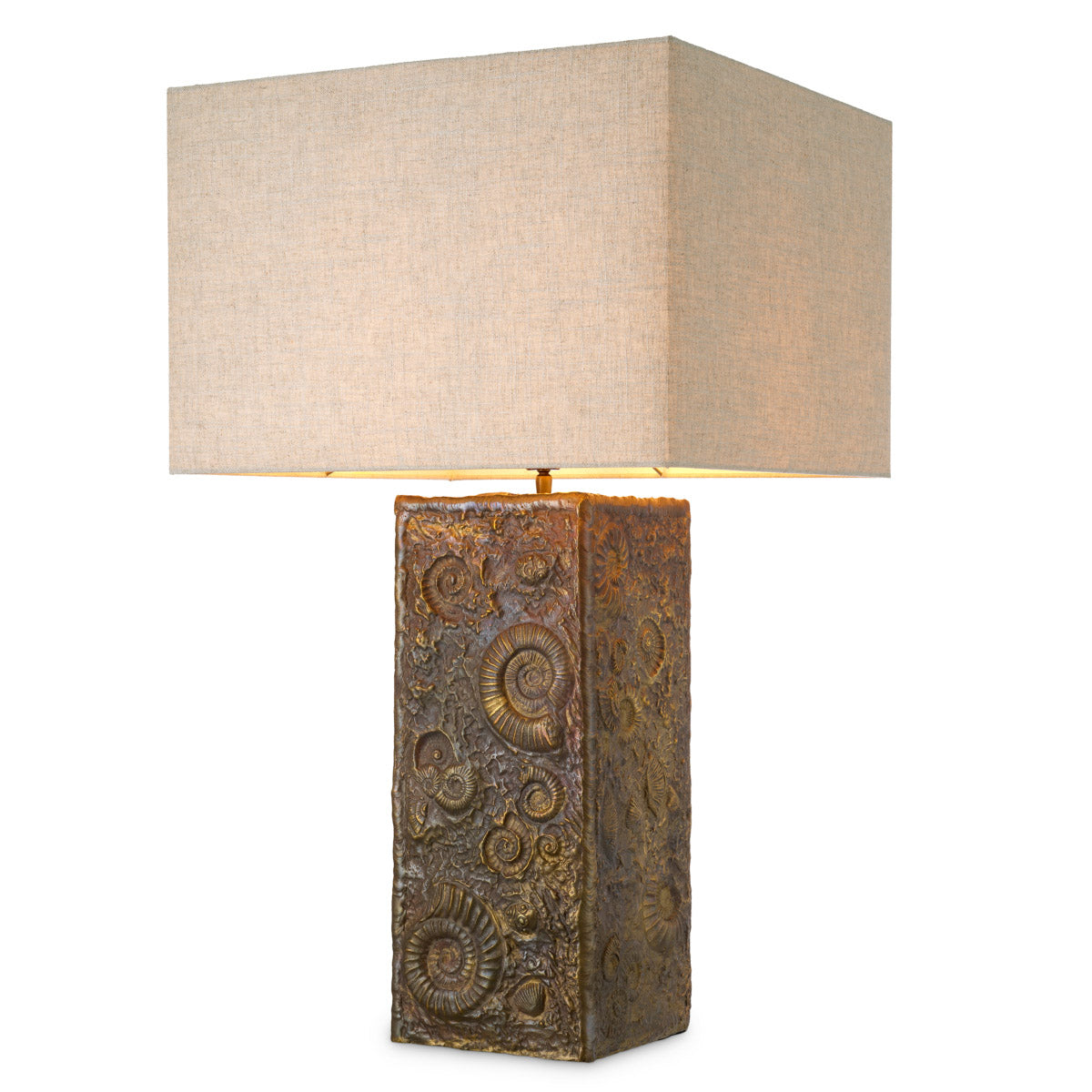 Table Lamp Kamari Vintage brass finish, Including linen mix shade 67% viscose | 33% linen Lighting 120083UL 2