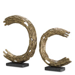 Object Elvaston set of 2 by Eichholtz in a styled setting — Antique Brass, Black Granite Base (Image 4)