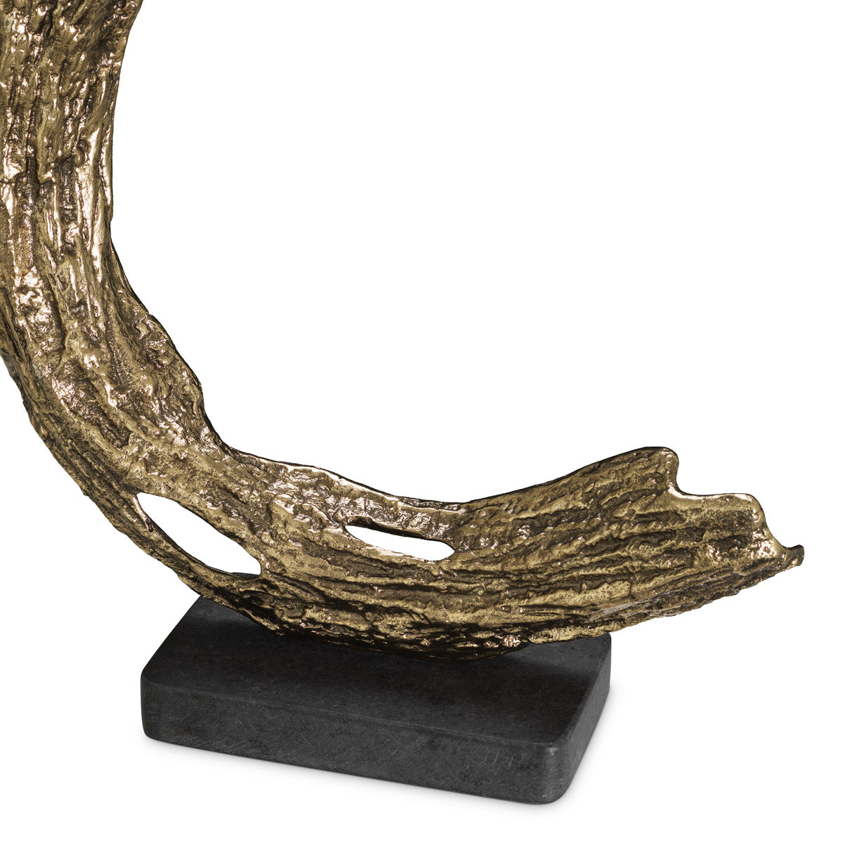Alternate perspective of Object Elvaston set of 2 — Antique Brass, Black Granite Base finish (Image 6)