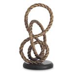 Close-up of Object Corwyn highlighting Brass, Stone and Antique Brass, Handcasted, Granite Base (Image 2)