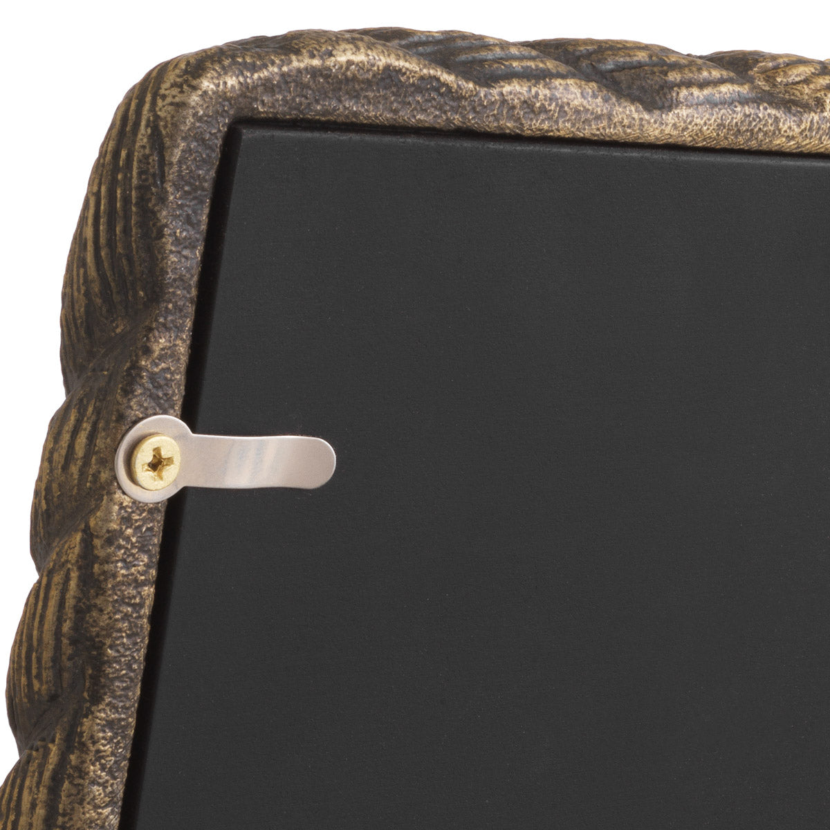 Lifestyle angle of Picture Frame Corwyn set of 2 with refined Antique Brass, Handcasted tones (Image 8)