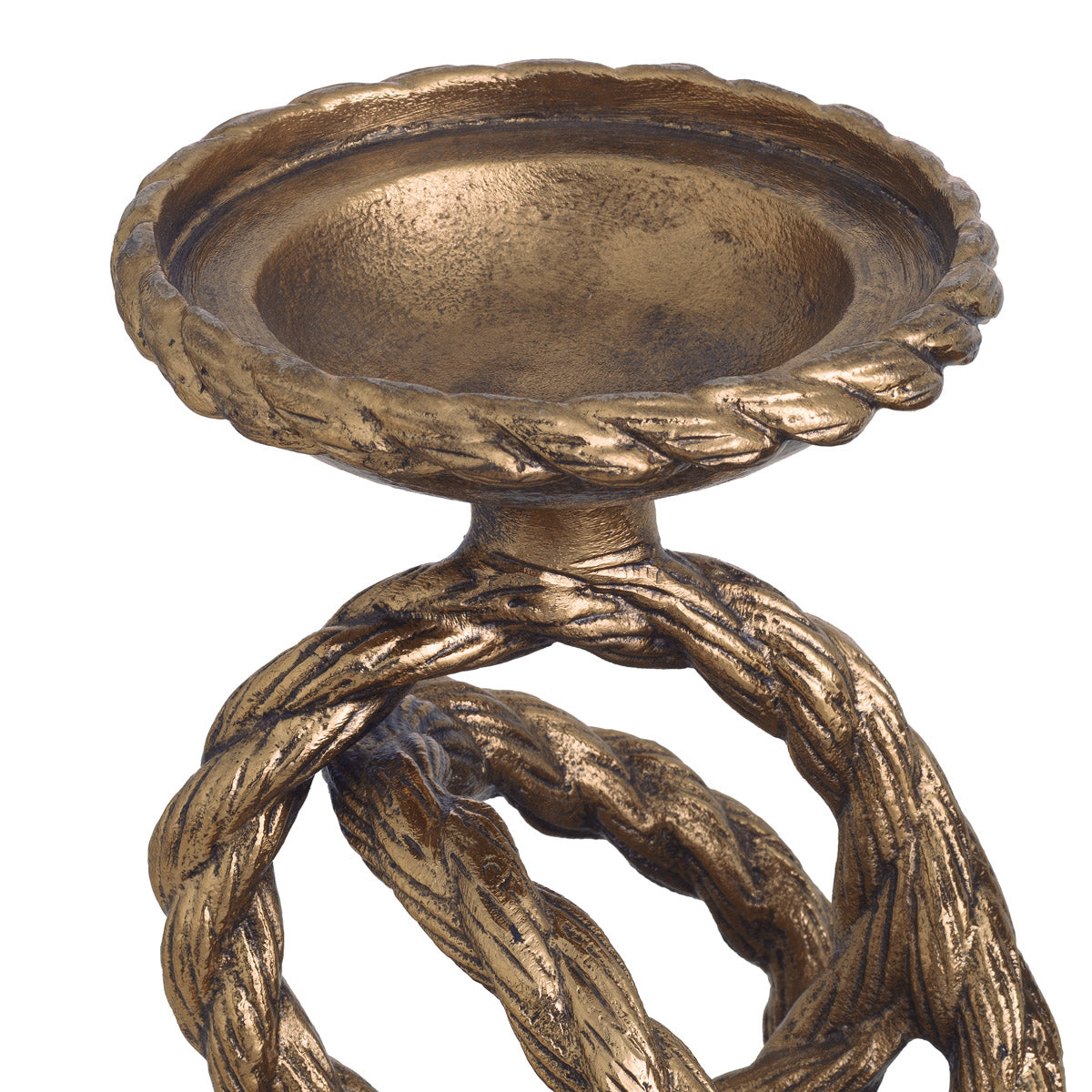 Alternate perspective of Candle Holder Corwyn set of 2 — Antique Brass, Handcasted finish (Image 6)