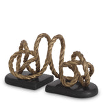 Eichholtz Bookend Corwyn set of 2 — Antique Brass, Handcasted, Granite Base hero image (Image 1)