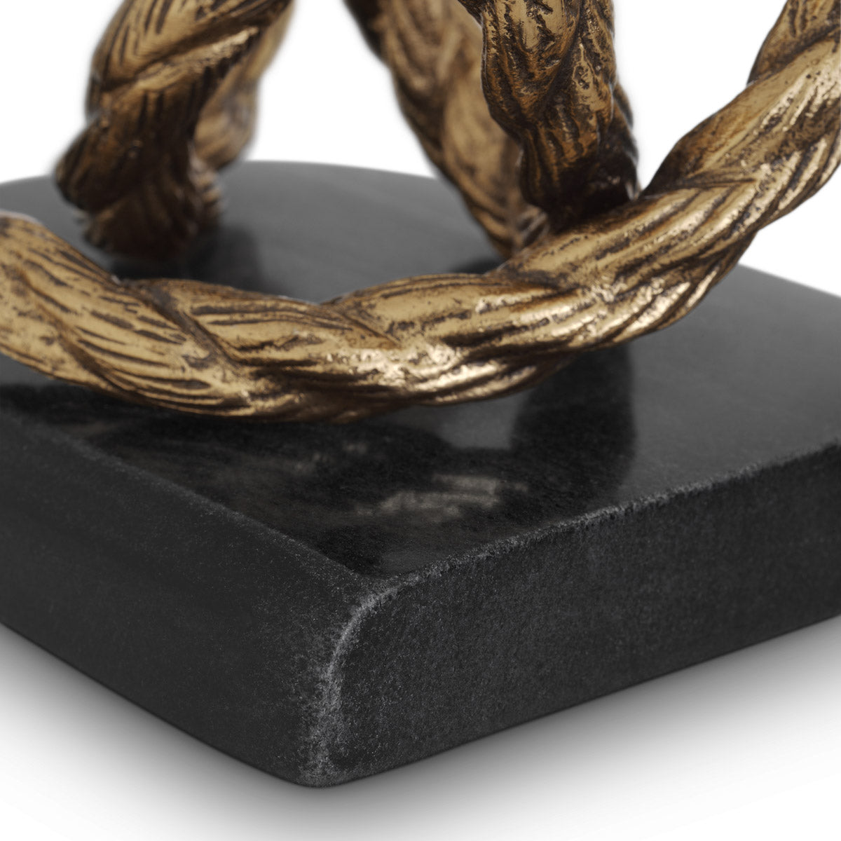 Alternate perspective of Bookend Corwyn set of 2 — Antique Brass, Handcasted, Granite Base finish (Image 6)