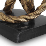 Alternate perspective of Bookend Corwyn set of 2 — Antique Brass, Handcasted, Granite Base finish (Image 6)