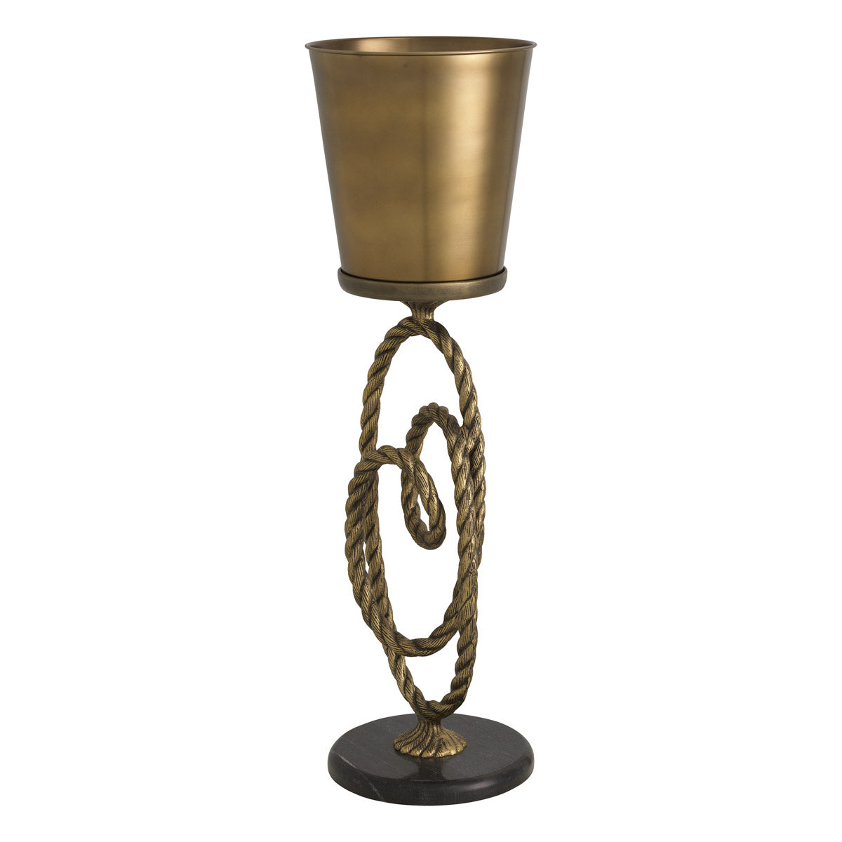 Alternate perspective of Wine Cooler Corwyn — Antique Brass, Granite Base finish (Image 6)