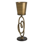 Alternate perspective of Wine Cooler Corwyn — Antique Brass, Granite Base finish (Image 6)