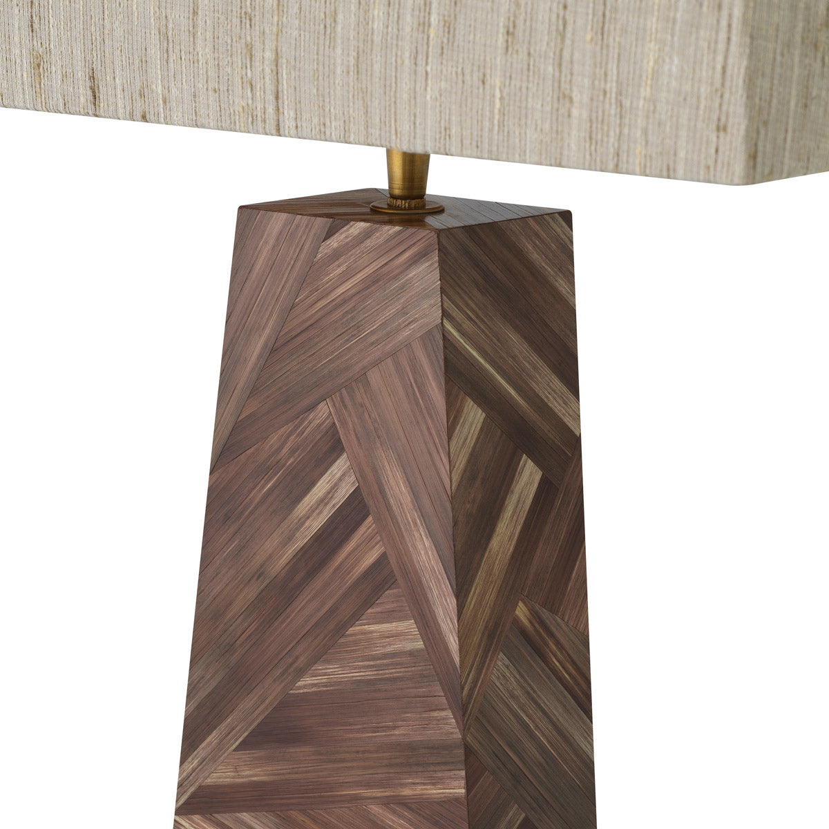 Table Lamp Gaultier by Eichholtz in a styled setting — Brown Straw Marquetry (Image 4)