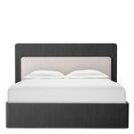 Bed Frame Dimitrios Queen size Charcoal grey oak veneer | solid wood | durini natural, Suitable for a queen size box spring or mattress 120183 6