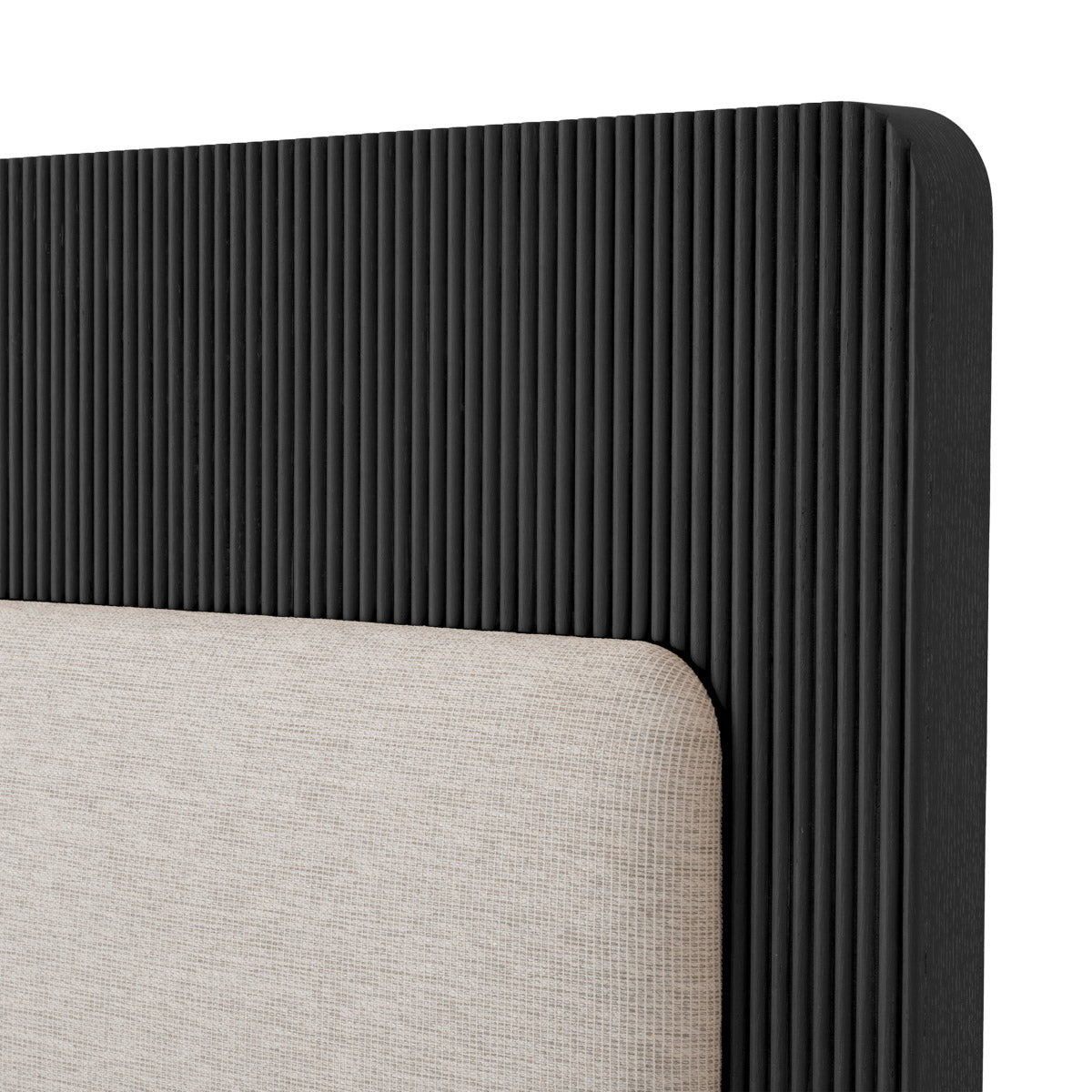 Bed Frame Dimitrios Queen size Charcoal grey oak veneer | solid wood | durini natural, Suitable for a queen size box spring or mattress 120183 8