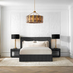 Bed Frame Dimitrios King size Charcoal grey oak veneer | solid wood | durini natural, Suitable for a king size box spring or mattress 120184 3