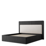 Bed Frame Dimitrios King size Charcoal grey oak veneer | solid wood | durini natural, Suitable for a king size box spring or mattress 120184 4