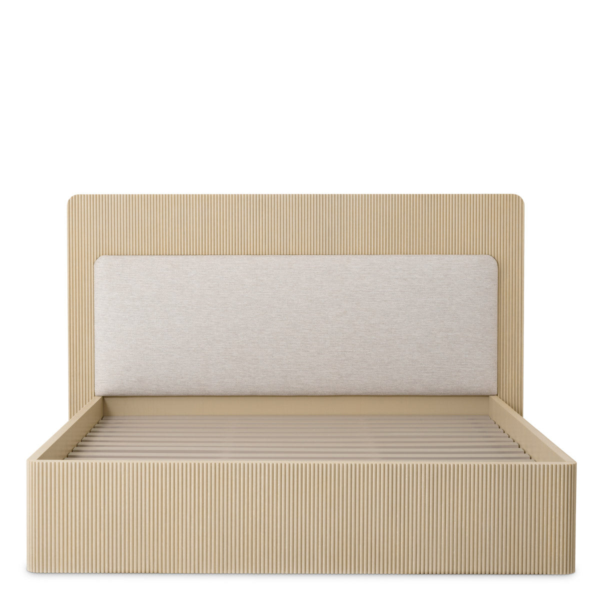 Bed Frame Dimitrios Queen size Washed oak veneer | solid wood | durini natural, Suitable for a queen size box spring or mattress 120185 5