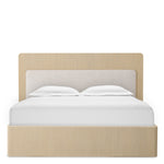 Bed Frame Dimitrios Queen size Washed oak veneer | solid wood | durini natural, Suitable for a queen size box spring or mattress 120185 6