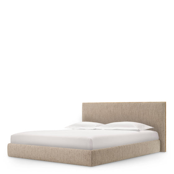 Bed Frame Ashford King size Beckett beige | gold finish metal edge, Suitable for a king size box spring or mattress 120188 2
