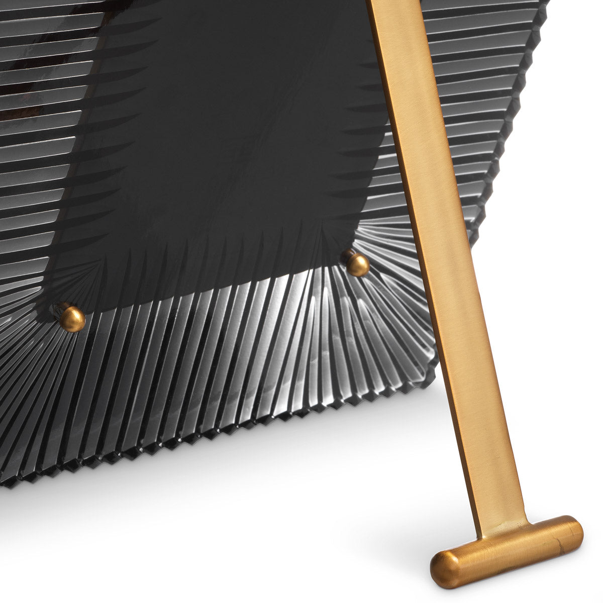 Alternate perspective of Picture Frame Camille — Antique Brass, Smoke Glass finish (Image 6)