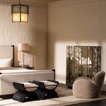 Close-up of Bar Cabinet Nottingham highlighting Brass, Glass and Antique Mirror Glass, Brushed Brass (Image 2)