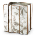 Nightstand Nottingham Left by Eichholtz in a styled setting — Antique Mirror Glass, Brushed Brass (Image 4)