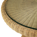 Alternate perspective of Dining Table Tiago — Natural Rattan, Glass Top finish (Image 6)