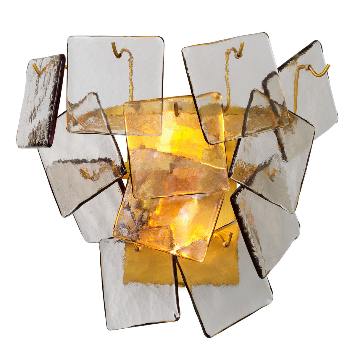 Eichholtz Wall Lamp Biltmore — Antique Brass, Light Smoke Glass hero image (Image 1)