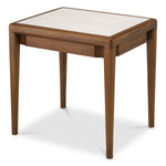 Side table Hensley by Eichholtz in a styled setting — Mahogany Wood, Caramel, Beige Marble (Image 4)