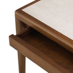 Detail shot of Side table Hensley craftsmanship — Marble accents (Image 5)