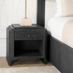 Nightstand ArtDeco Charcoal grey oak veneer | bronze finish Cabinets 120277 3