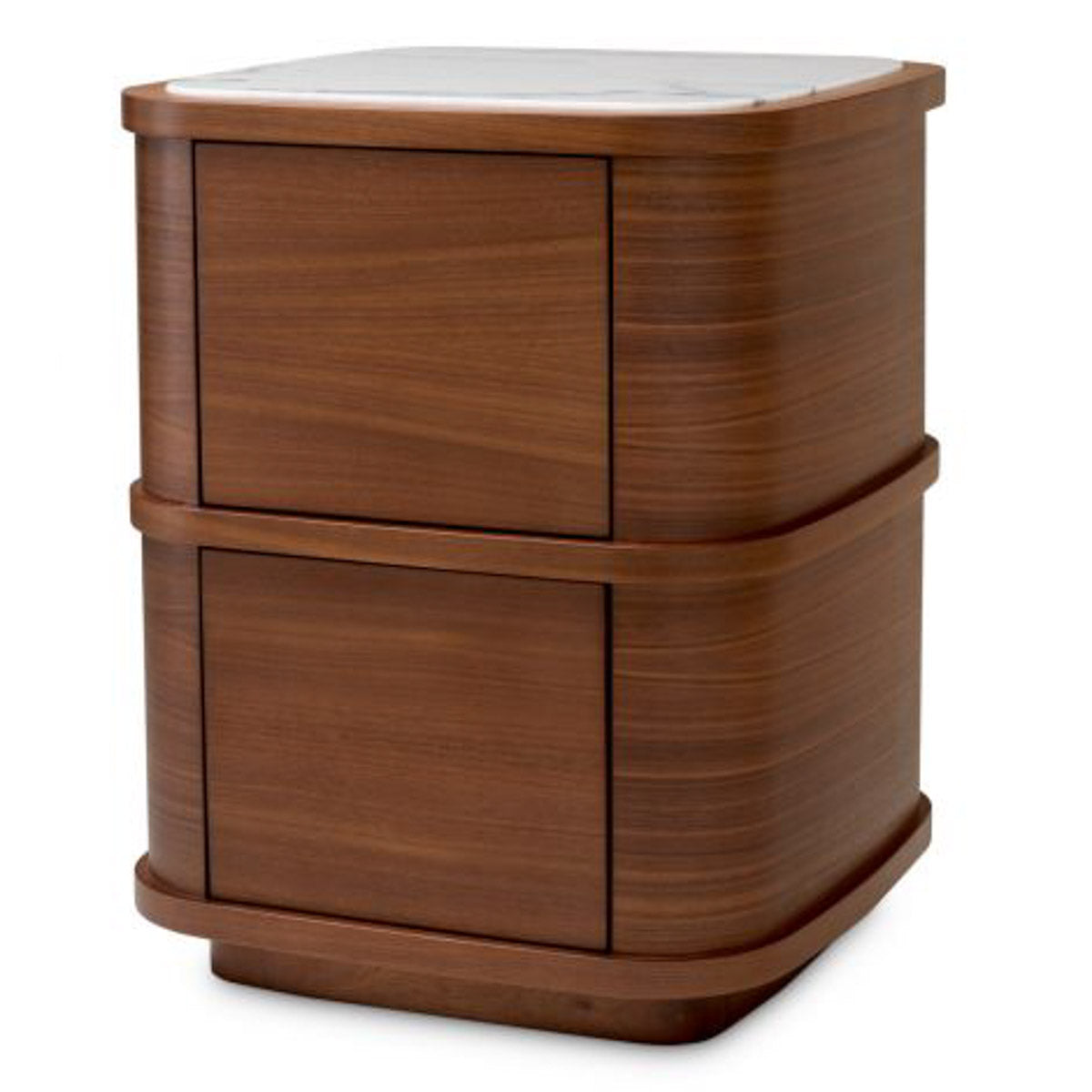 Nightstand Cabana S Walnut veneer | bianco lilac marble Cabinets 120278 10