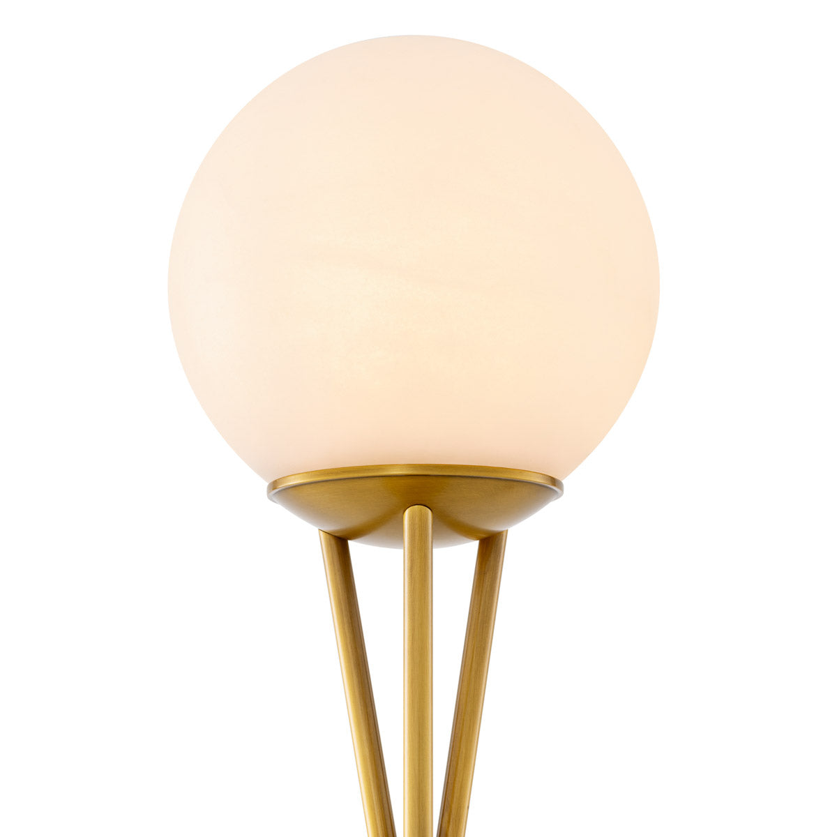 Table Lamp Izzy by Eichholtz in a styled setting — Antique Brass, Alabaster (Image 4)