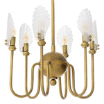 Close-up of Chandelier Isabelle highlighting Brass, Glass and Vintage Brass, Handmade Glass (Image 2)