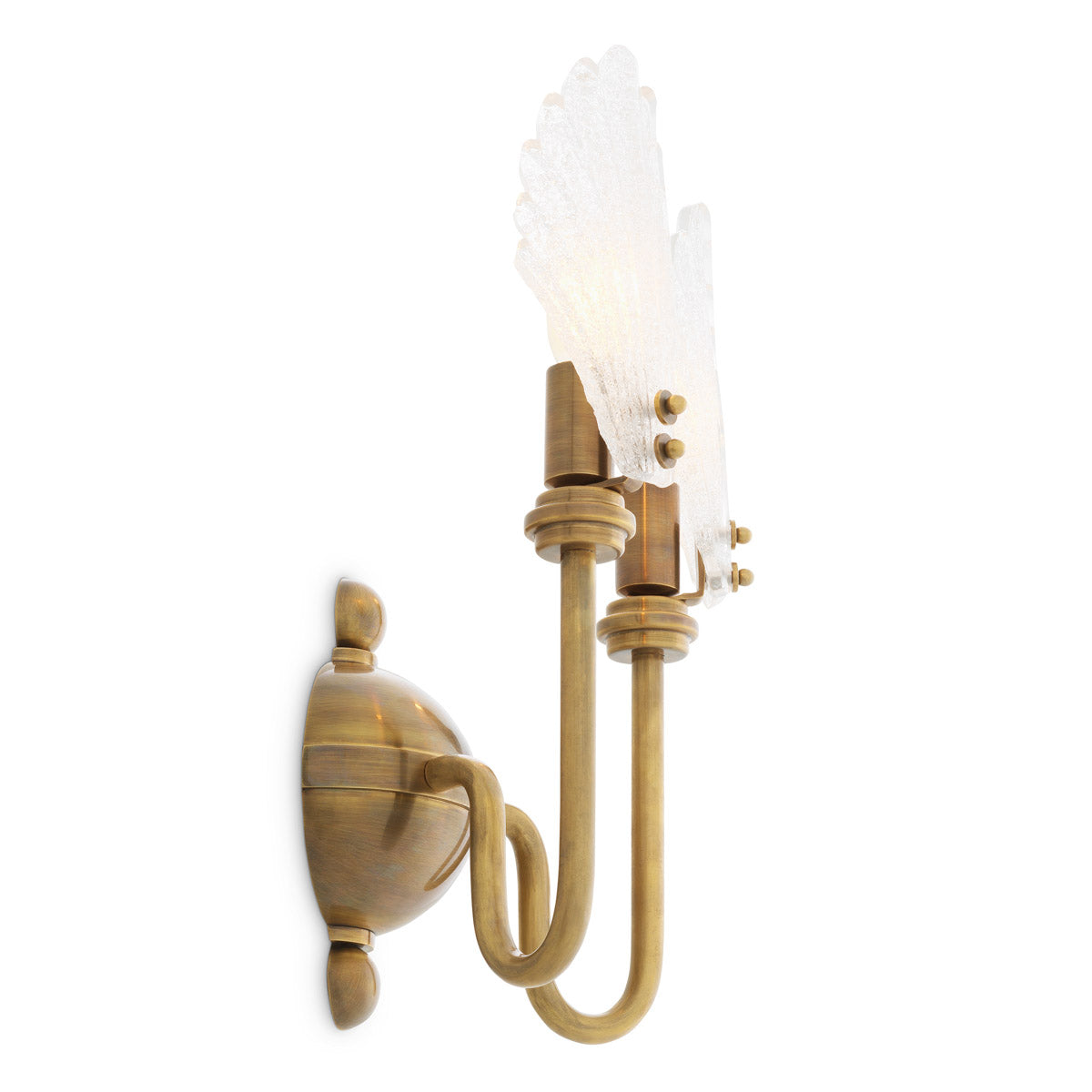 Wall Lamp Isabelle by Eichholtz in a styled setting — Vintage Brass, Handmade Glass (Image 4)
