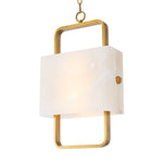 Eichholtz Chandelier Melbourne — Antique Brass, Alabaster hero image (Image 1)