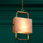 Packaging or detail view for Chandelier Melbourne — Brass, Alabaster & finish highlights (Image 7)