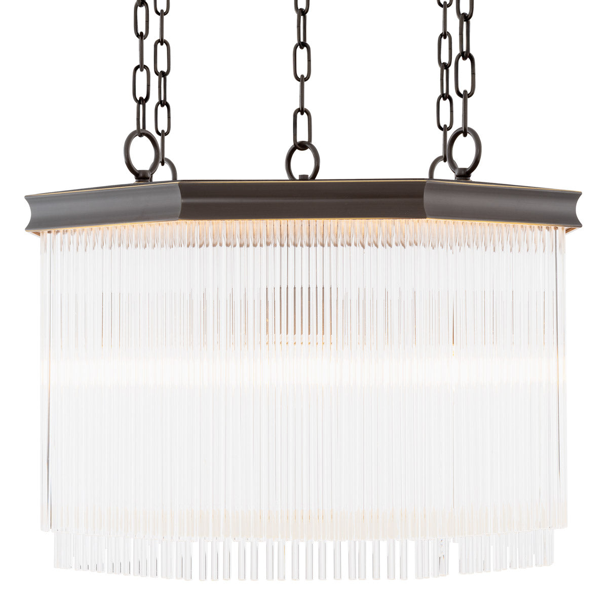 Chandelier Estela by Eichholtz in a styled setting — Bronze Highlight, Clear Glass (Image 4)
