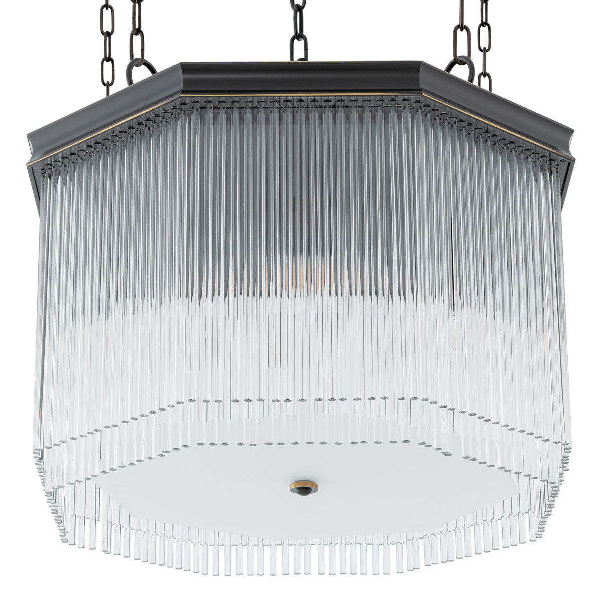 Alternate perspective of Chandelier Estela — Bronze Highlight, Clear Glass finish (Image 6)