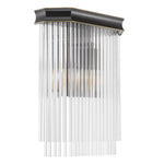 Close-up of Wall Lamp Estela highlighting Bronze, Glass and Bronze Highlight, Clear Glass (Image 2)