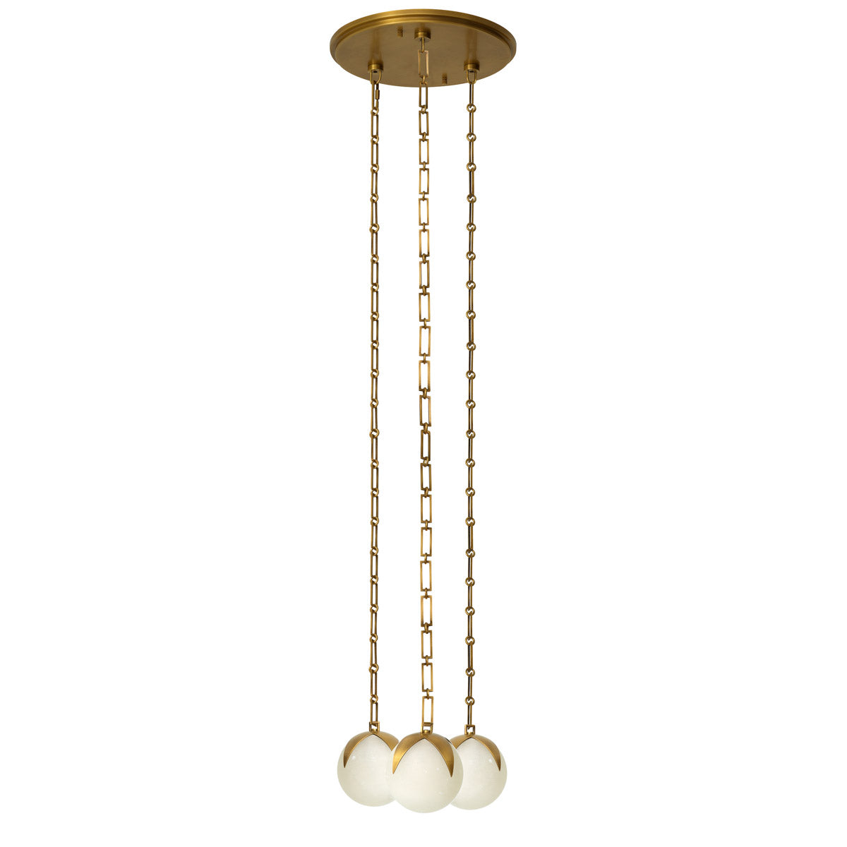 Chandelier Alesa S by Eichholtz in a styled setting — Antique Brass, Alabaster (Image 4)