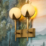 Eichholtz Wall Lamp Alesa Double — Antique Brass, Alabaster hero image (Image 9)