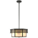 Close-up of Ceiling Lamp Minerva highlighting Bronze, Glass and Bronze Highlight, Frosted Glass (Image 2)