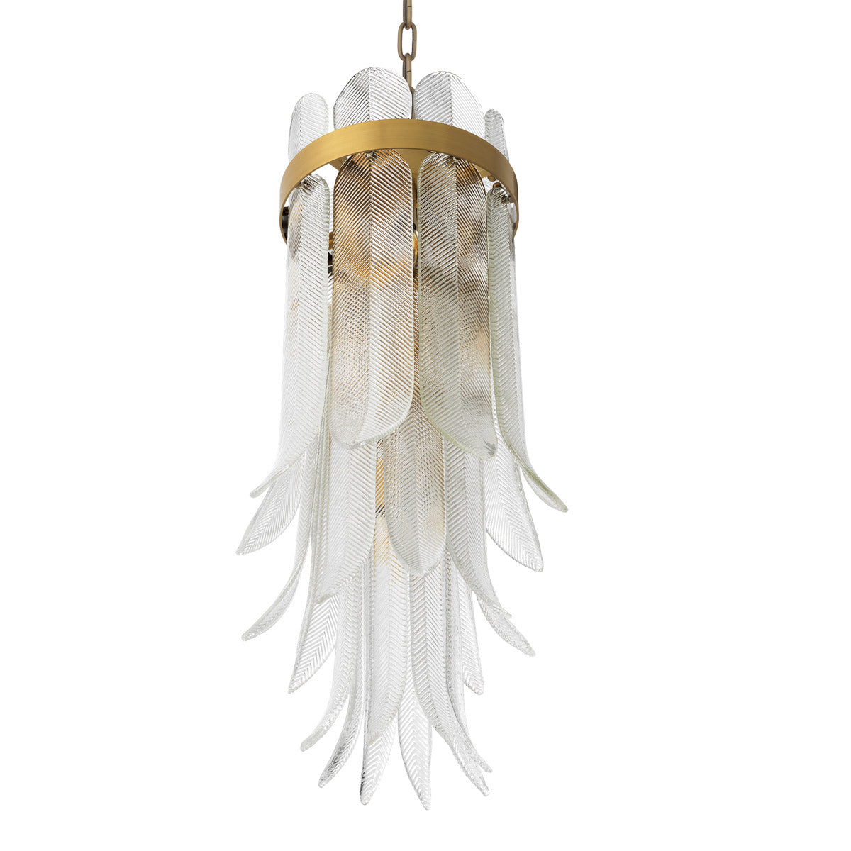 Chandelier Erika S by Eichholtz in a styled setting — Antique Brass, Clear Glass (Image 4)
