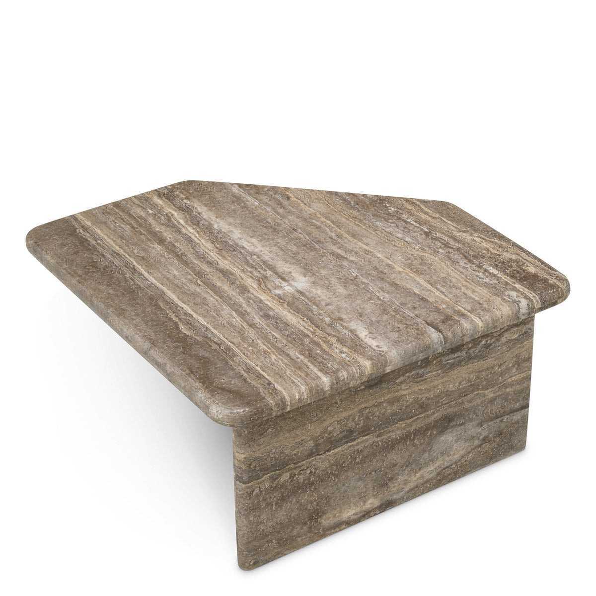 Coffee Table Ciro S by Eichholtz in a styled setting — Silver Travertine (Image 4)