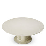 Outdoor Coffee Table Volterra Round Sand finish | cream ceramic top Outdoor 120312 4