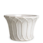 Outdoor Planter Iverson set of 2 by Eichholtz in a styled setting — Light Grey Ceramic (Image 4)