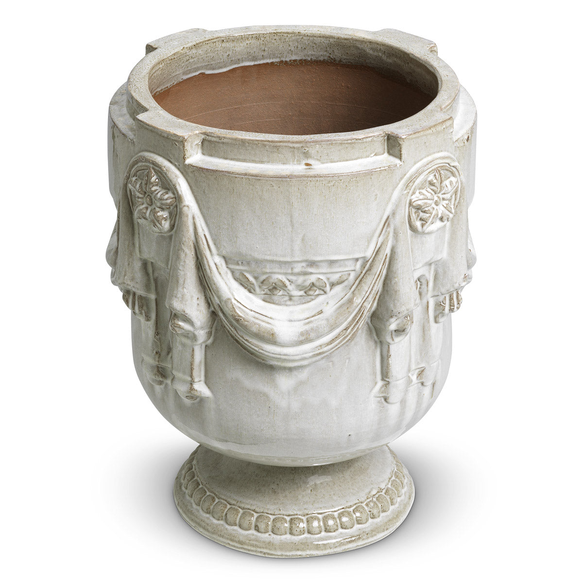 Close-up of Outdoor Planter Chandler highlighting premium materials and Light Grey (Image 2)