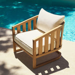 Outdoor Chair Aruba Natural teak | sunbrella canvas 100% solution-dyed acrylic Outdoor 120404 3