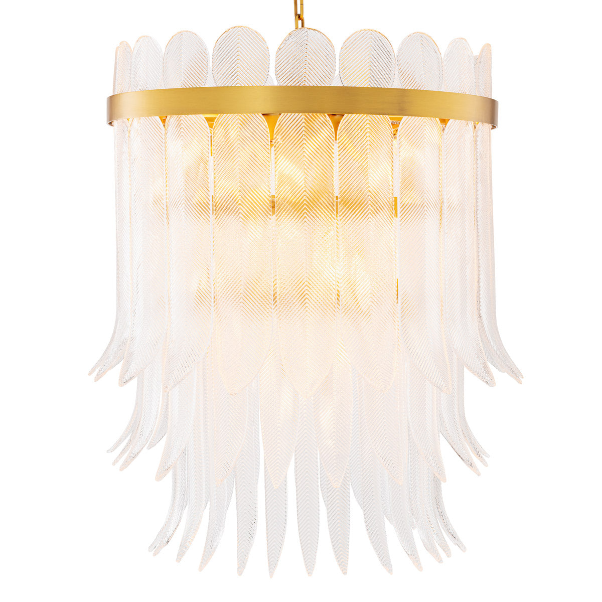 Detail shot of Chandelier Erika L craftsmanship — Brass, Glass accents (Image 5)