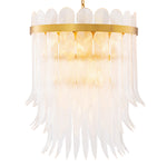 Detail shot of Chandelier Erika L craftsmanship — Brass, Glass accents (Image 5)