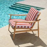 Eichholtz Outdoor Chair Manzo — Natural Teak, Florent Orange hero image (Image 9)