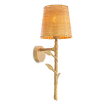 Eichholtz Wall Lamp Farini — Vintage Brass, Rattan Shade hero image (Image 1)
