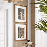 Print Trellis Pattern by Ethan Harper I set of 2 Antique golden wooden frame | clear glass Accessories 120718 3